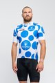 BONAVELO Cyklistický dres s krátkym rukávom - LA VUELTA - biela/modrá