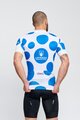 BONAVELO Cyklistický dres s krátkym rukávom - LA VUELTA - biela/modrá