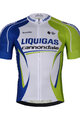 BONAVELO Cyklistický dres s krátkym rukávom - LIQUIGAS CANNONDALE - modrá/zelená/biela