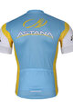 BONAVELO Cyklistický dres s krátkym rukávom - ASTANA - žltá/tyrkysová