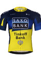 BONAVELO Cyklistický dres s krátkym rukávom - SAXO BANK TINKOFF - modrá/žltá