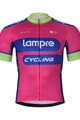 BONAVELO Cyklistický dres s krátkym rukávom - LAMPRE - ružová/modrá