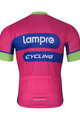 BONAVELO Cyklistický dres s krátkym rukávom - LAMPRE - ružová/modrá