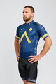 BONAVELO Cyklistický dres s krátkym rukávom - AQUA BLUE - modrá/zlatá