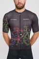 HOLOKOLO Cyklistický dres s krátkym rukávom - MAAPPI DARK - čierna/viacfarebná