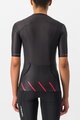CASTELLI Cyklistický dres s krátkym rukávom - FREE SPEED 2W RACE - čierna/ružová