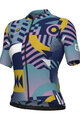 ALÉ Cyklistický dres s krátkym rukávom - PR-E GAMES - ružová/tyrkysová/žltá