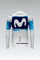 GOBIK Cyklistický dres s dlhým rukávom zimný - HYBER MOVISTAR TEAM 2025 - biela/modrá/svetlo modrá