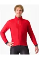 CASTELLI Cyklistická vetruodolná bunda - FLY THERMAL - červená