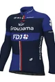 ALÉ Cyklistický dres s dlhým rukávom zimný - GROUPAMA FDJ 2024 - modrá