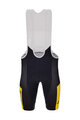 SANTINI Cyklistické nohavice krátke s trakmi - TDF LEADER - čierna/žltá/biela