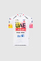 PISSEI Cyklistický dres s krátkym rukávom - UAE TEAM EMIRATES REPLICA - GIRO + TOUR 24 JR - biela/ružová/žltá