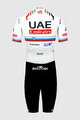 PISSEI Cyklistická kombinéza - UAE TEAM EMIRATES 2024 SLOVENIA CHAMPION - biela/čierna