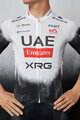 PISSEI Cyklistický dres s krátkym rukávom - UAE TEAM EMIRATES 2025 REPLICA - biela/čierna