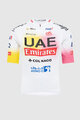 PISSEI Cyklistický dres s krátkym rukávom - UAE TEAM EMIRATES REPLICA - GIRO + TOUR 24 - biela/ružová/žltá