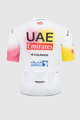 PISSEI Cyklistický dres s krátkym rukávom - UAE TEAM EMIRATES REPLICA - GIRO + TOUR 24 - biela/ružová/žltá