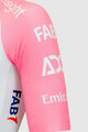 PISSEI Cyklistický dres s krátkym rukávom - UAE TEAM EMIRATES REPLICA GIRO D'ITALIA 2024 - biela/ružová