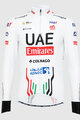 PISSEI Cyklistický dres s dlhým rukávom zimný - UAE TEAM EMIRATES 2024 - biela