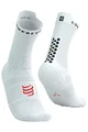 COMPRESSPORT Cyklistické ponožky klasické - PRO RACING V4.0 RUN - biela/čierna