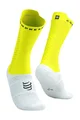 COMPRESSPORT Cyklistické ponožky klasické - PRO RACING V4.0 BIKE - biela/žltá