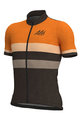 ALÉ Cyklistický dres s krátkym rukávom - VINTAGE MERINO - oranžová/čierna