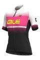 ALÉ Cyklistický dres s krátkym rukávom - BLEND LADY - čierna/biela/ružová