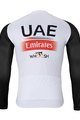BONAVELO Cyklistický dres s dlhým rukávom zimný - UAE 2024 WINTER - biela/čierna/červená