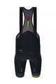 SANTINI Cyklistické nohavice krátke s trakmi - UCI RAINBOW 2024 - čierna/dúhová