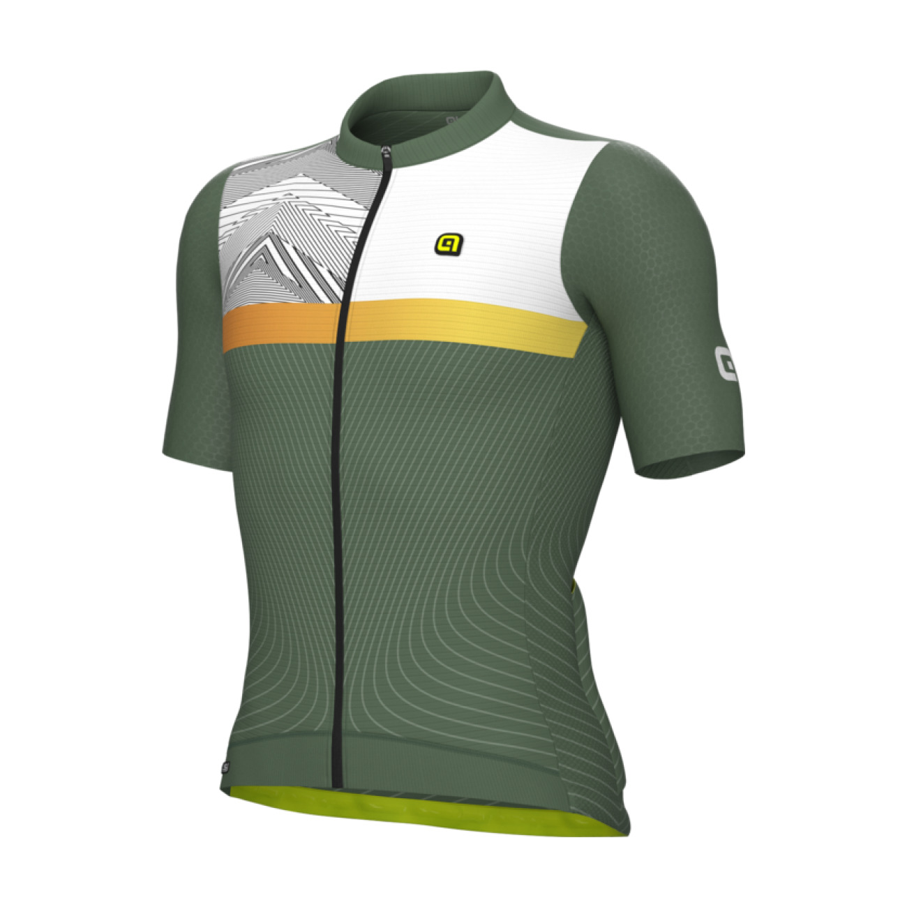 
                ALÉ Cyklistický dres s krátkym rukávom - ZIG ZAG PR-S - zelená XL
            