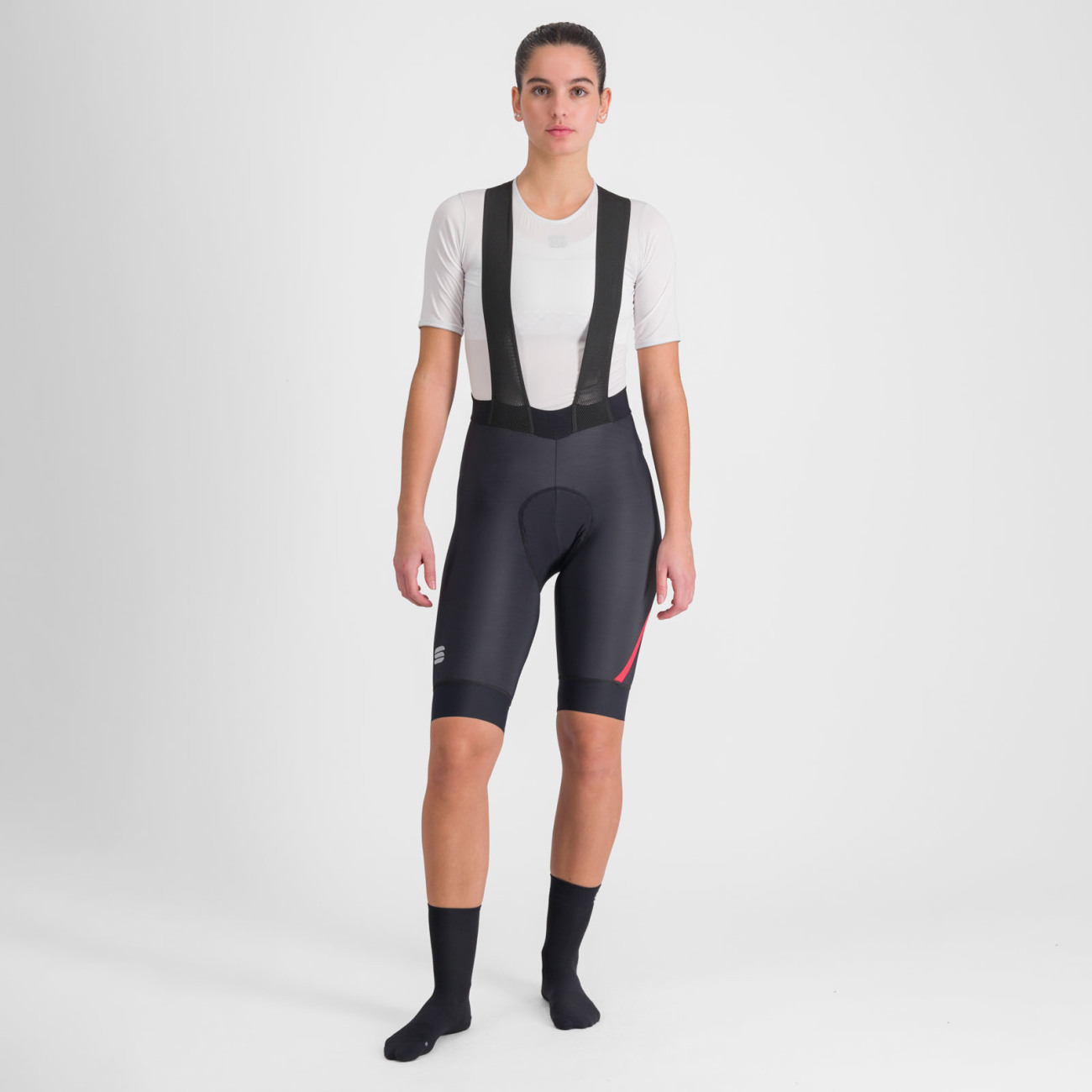 
                SPORTFUL Cyklistické nohavice krátke s trakmi - FIANDRE NORAIN - čierna XS
            
