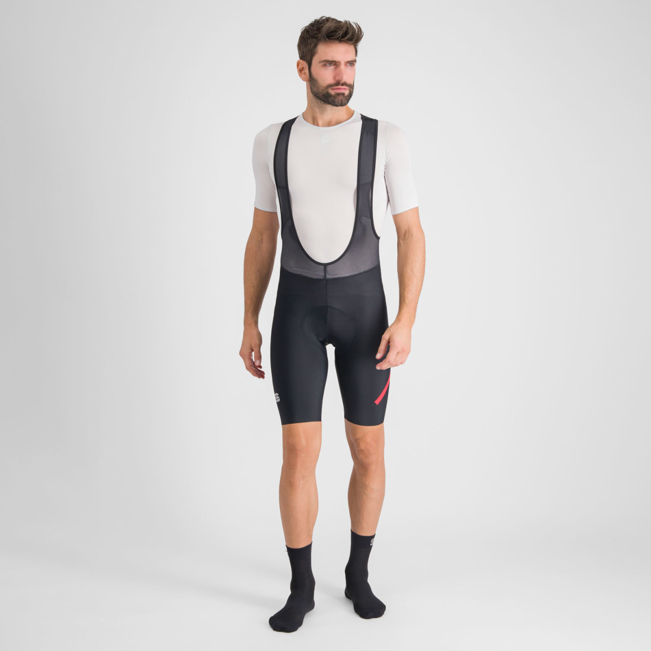 
                SPORTFUL Cyklistické nohavice krátke s trakmi - FIANDRE PRO LIGHT - čierna M
            