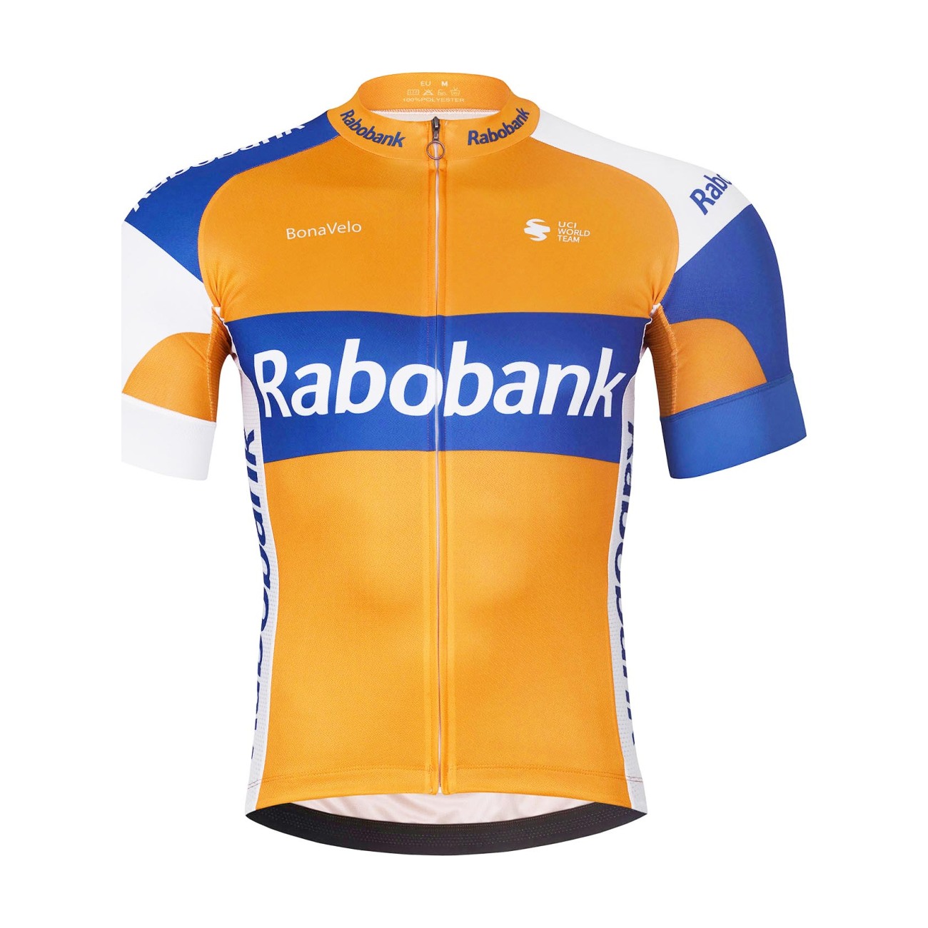 
                BONAVELO Cyklistický dres s krátkym rukávom - RABOBANK - oranžová/modrá 4XL
            