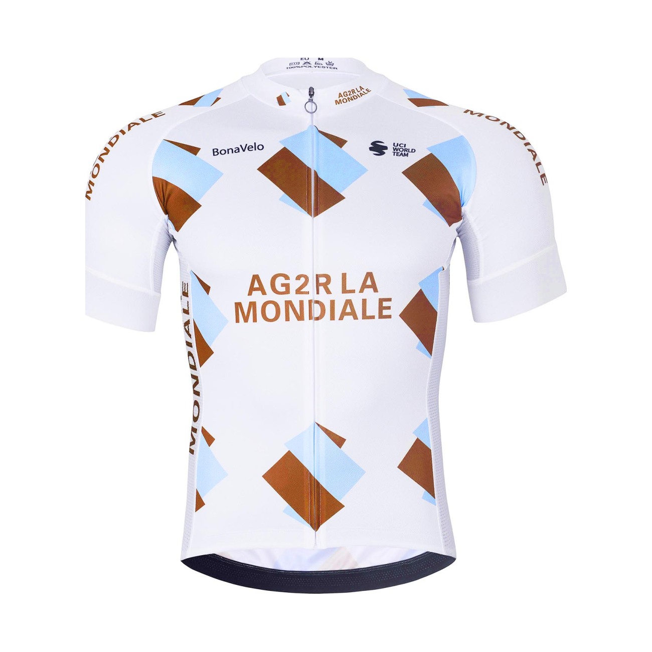 
                BONAVELO Cyklistický dres s krátkym rukávom - AG2R LA MONDIALE - biela/modrá 2XL
            