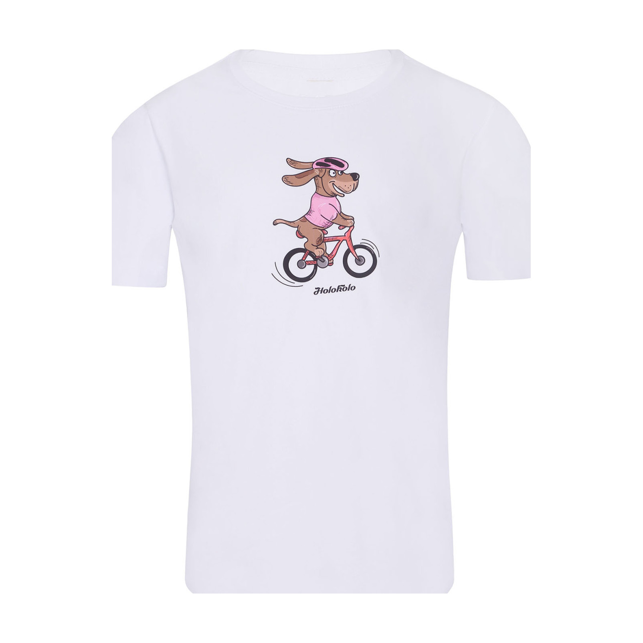 
                NU. BY HOLOKOLO Cyklistické tričko s krátkym rukávom - PEDAL POWER - biela XS-125cm
            