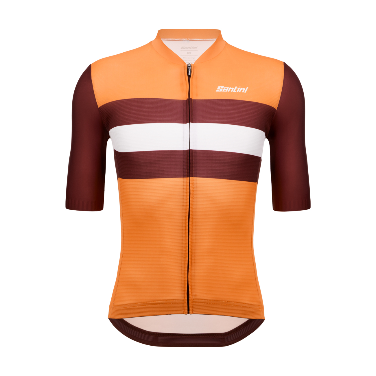 
                SANTINI Cyklistický dres s krátkym rukávom - ECO SLEEK NEW BENGAL  - oranžová/bordová
            