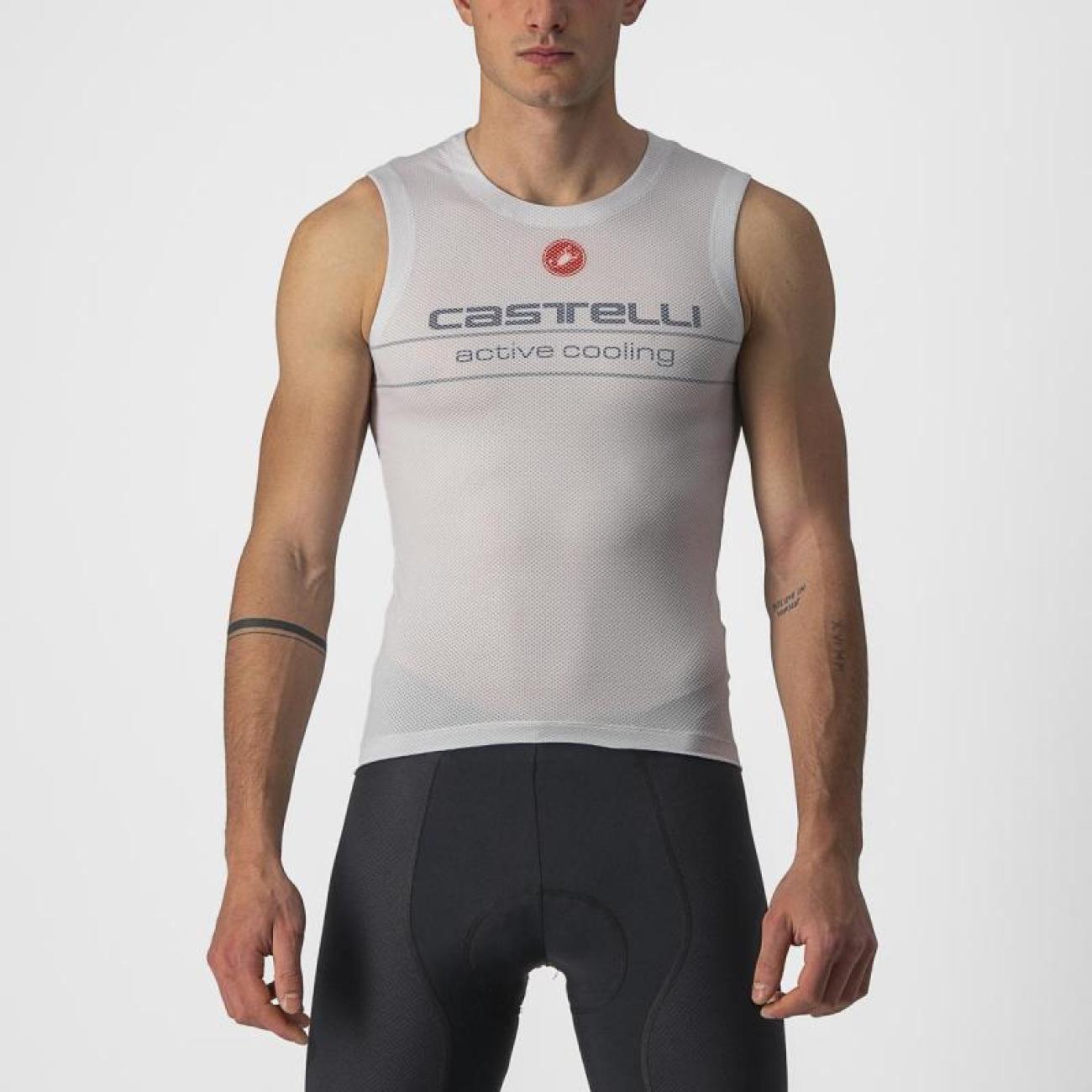 
                CASTELLI Cyklistické tričko bez rukávov - ACTIVE COOLING - šedá XL
            