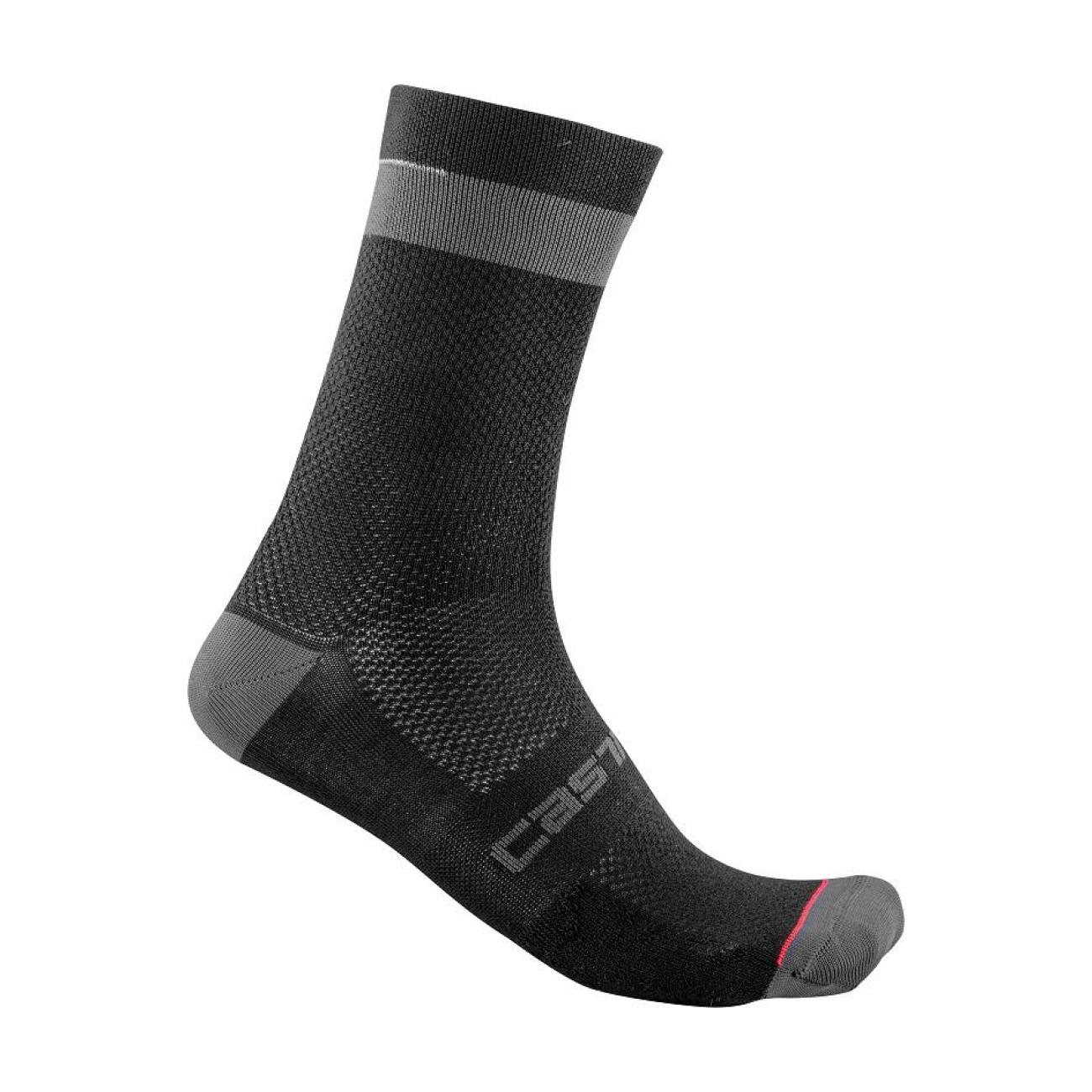 
                CASTELLI Cyklistické ponožky klasické - ALPHA 18 - čierna S-M
            