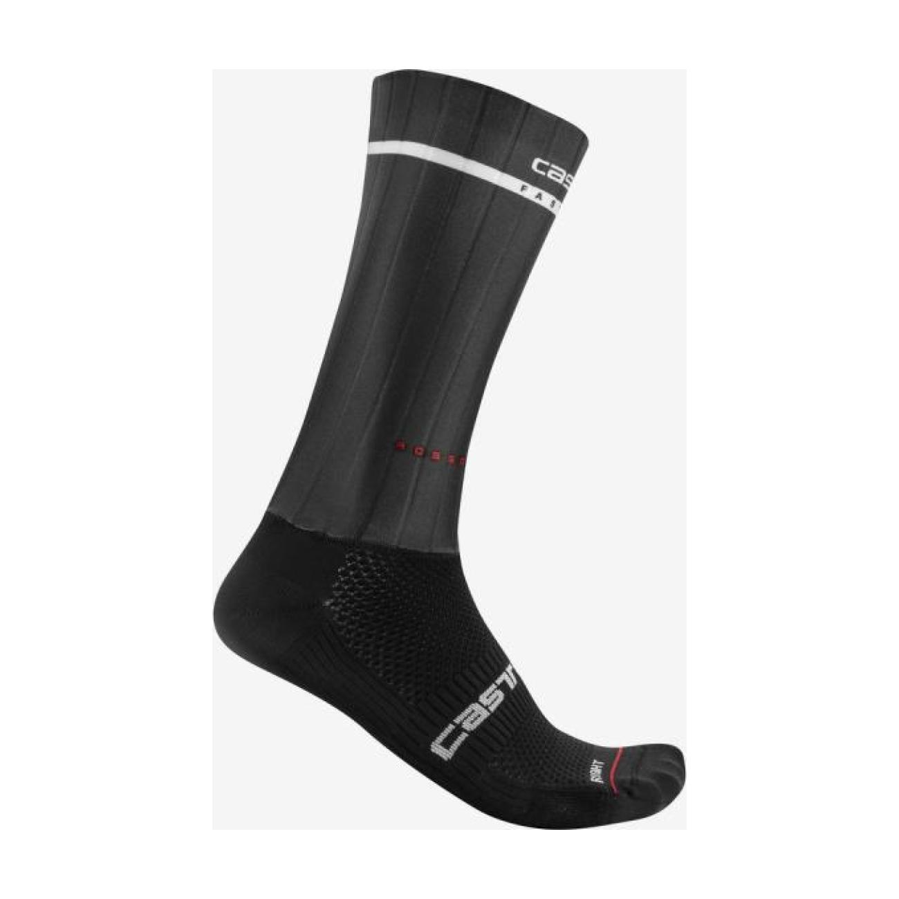 
                CASTELLI Cyklistické ponožky klasické - FAST FEET 2 - čierna S-M
            