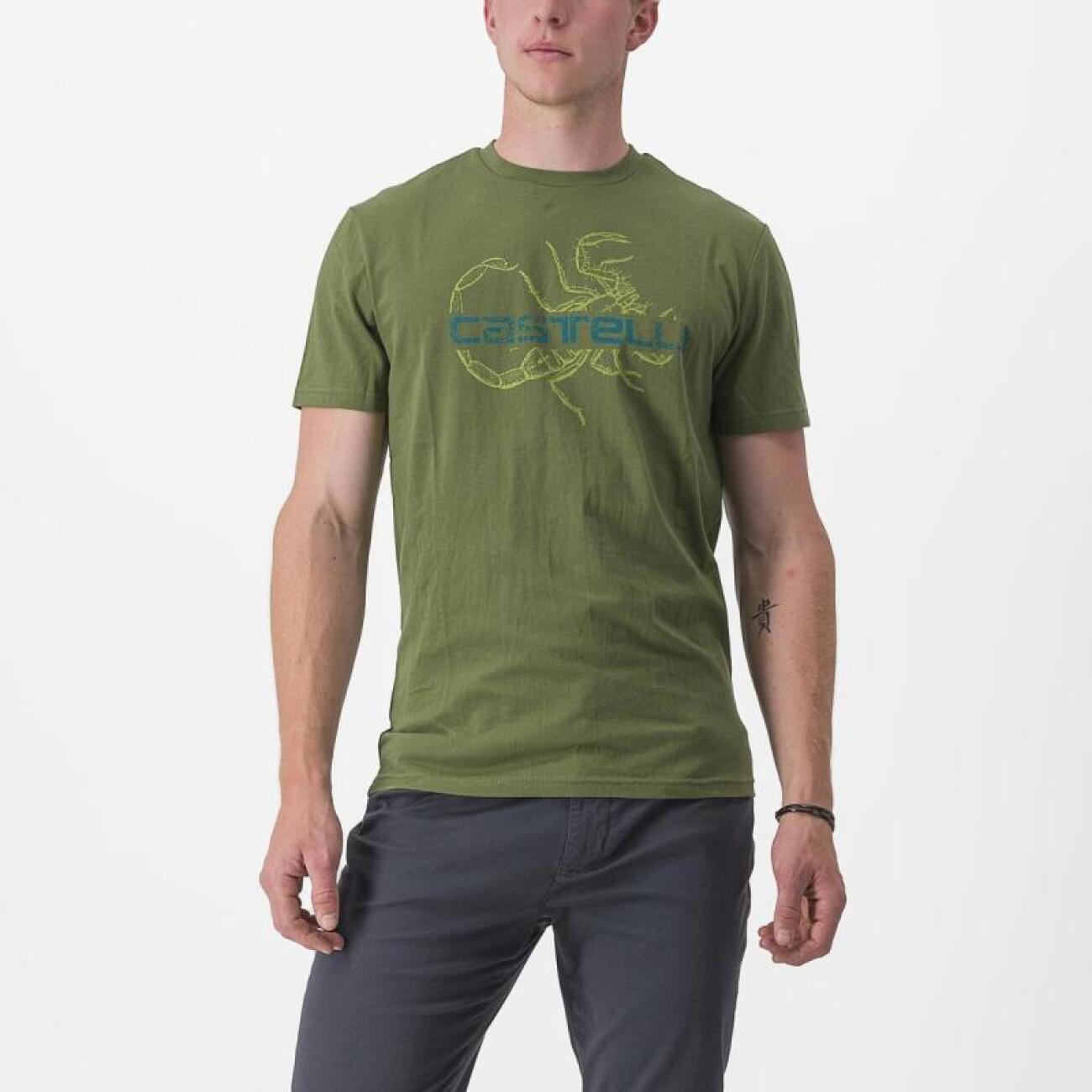 
                CASTELLI Cyklistické tričko s krátkym rukávom - FINALE - zelená 2XL
            