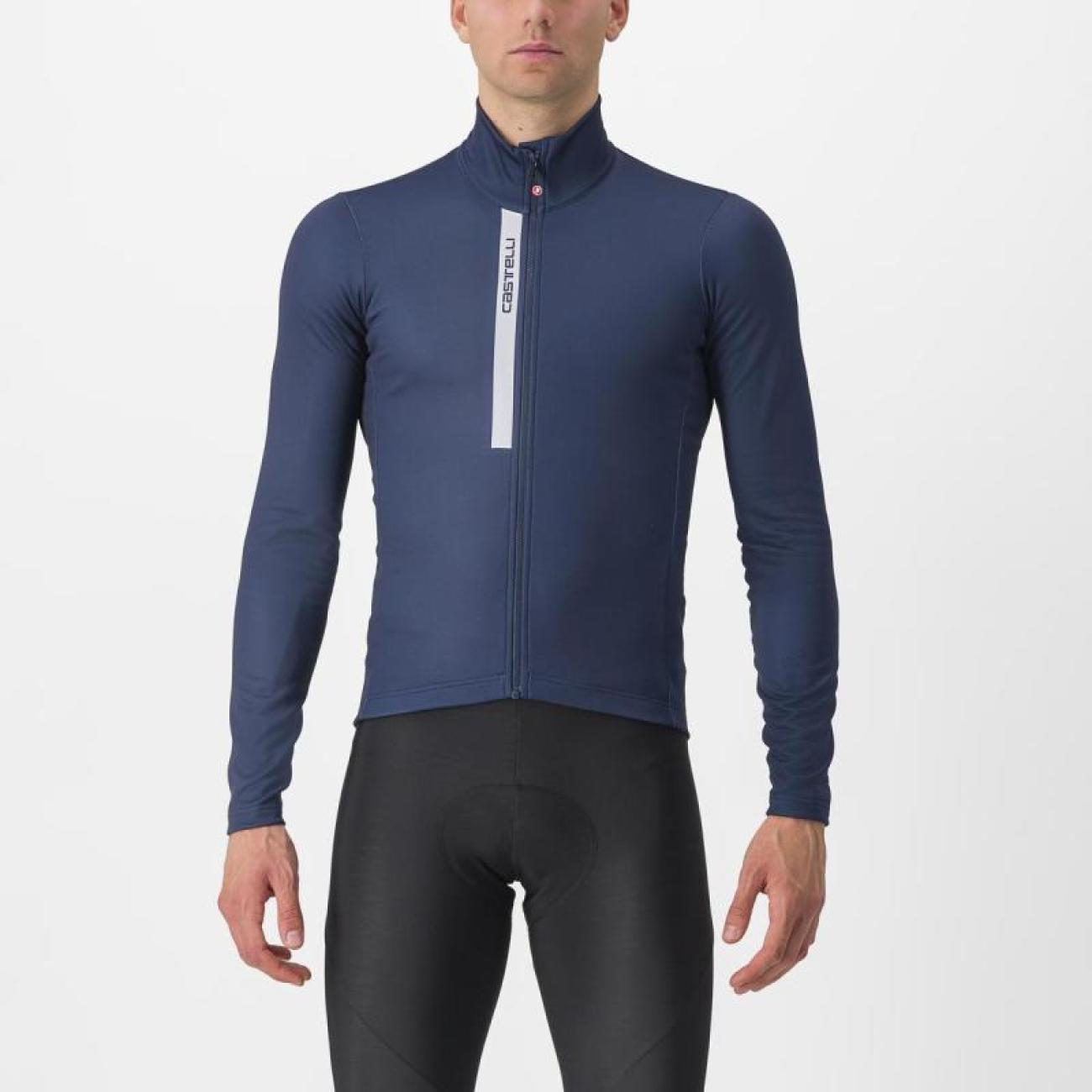 
                CASTELLI Cyklistický dres s dlhým rukávom zimný - ENTRATA THERMAL - modrá XL
            