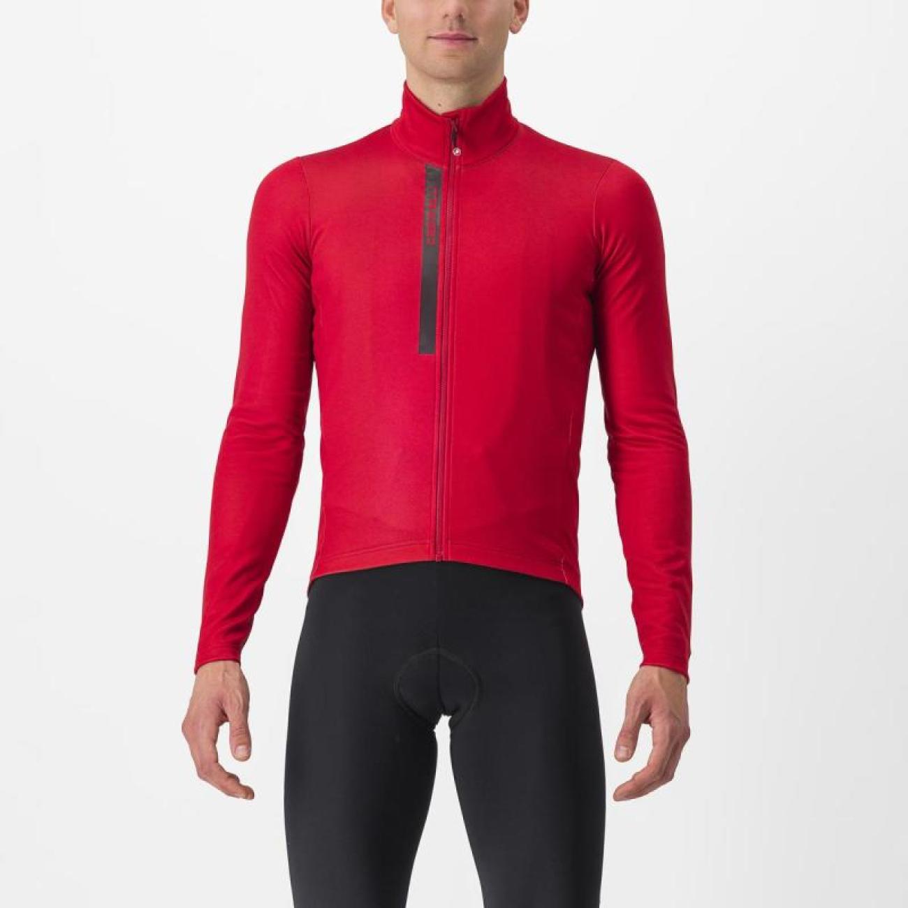 
                CASTELLI Cyklistický dres s dlhým rukávom zimný - ENTRATA THERMAL - červená 2XL
            