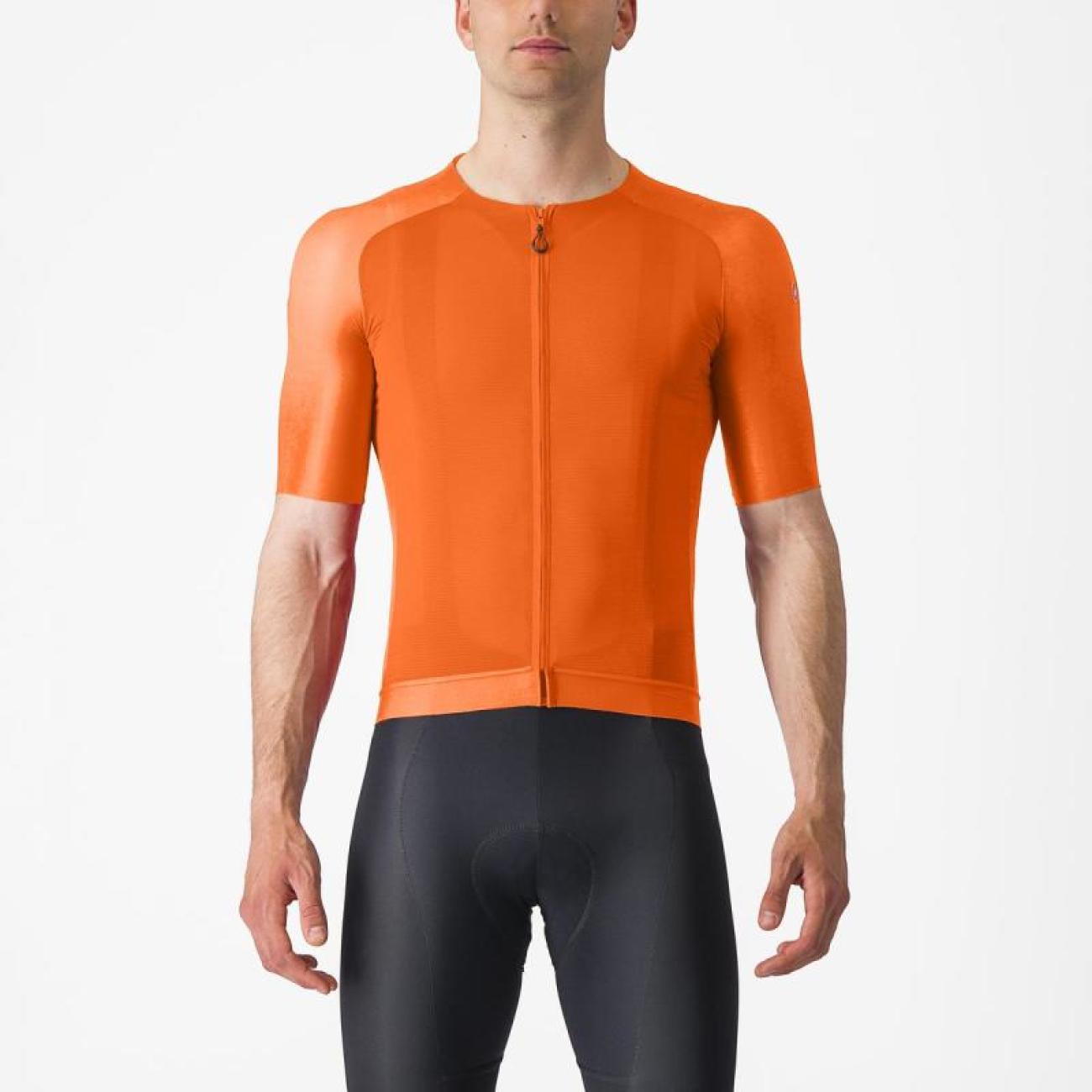 
                CASTELLI Cyklistický dres s krátkym rukávom - AERO RACE 7.0 - oranžová L
            