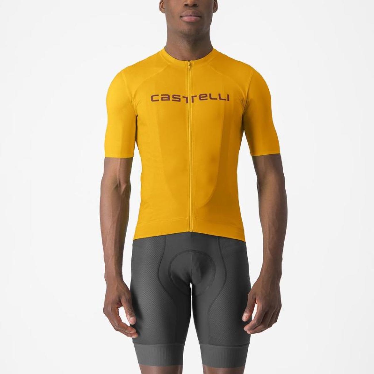 
                CASTELLI Cyklistický dres s krátkym rukávom - PROLOGO LITE - žltá 2XL
            