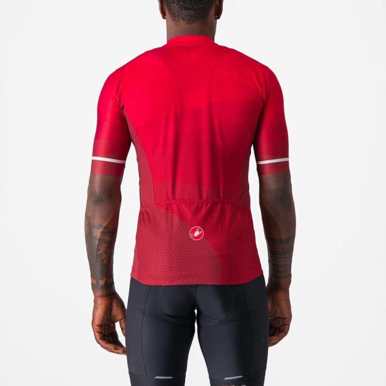 
                CASTELLI Cyklistický dres s krátkym rukávom - ORIZZONTE - červená L
            