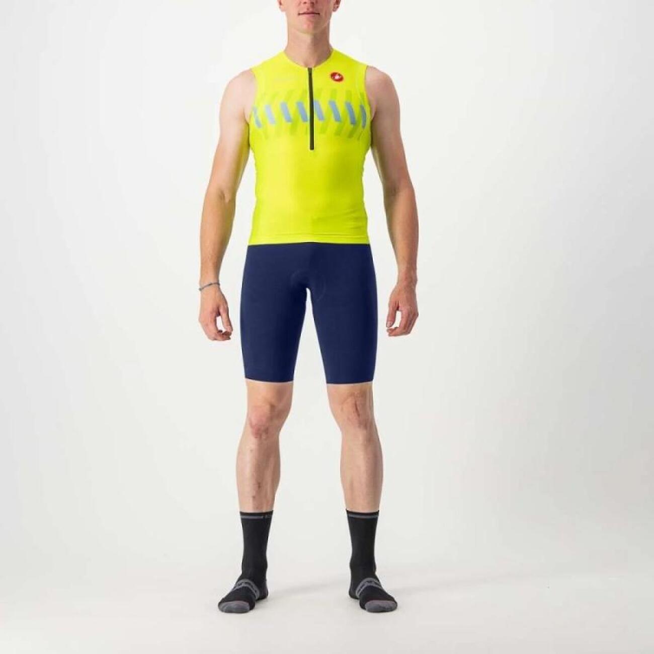 
                CASTELLI Cyklistické nohavice krátke bez trakov - PREMIO - modrá XL
            