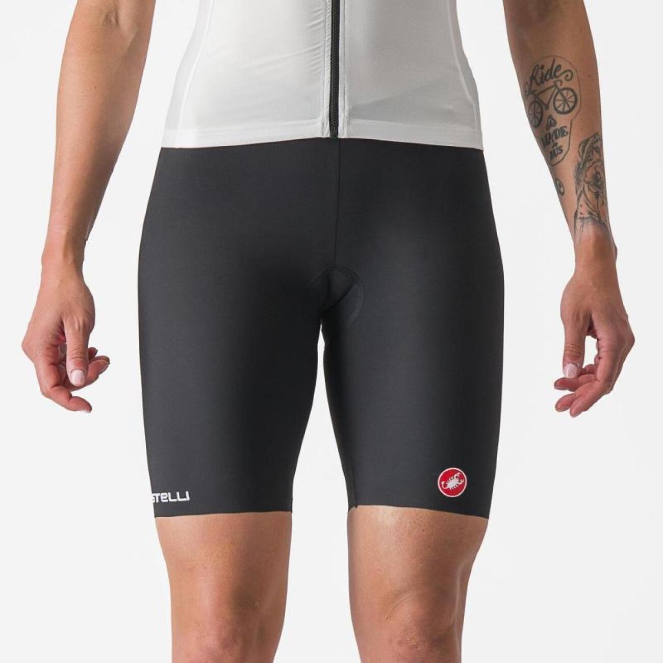 CASTELLI Cyklistické nohavice krátke s trakmi - CORE DRILL W - čierna XS