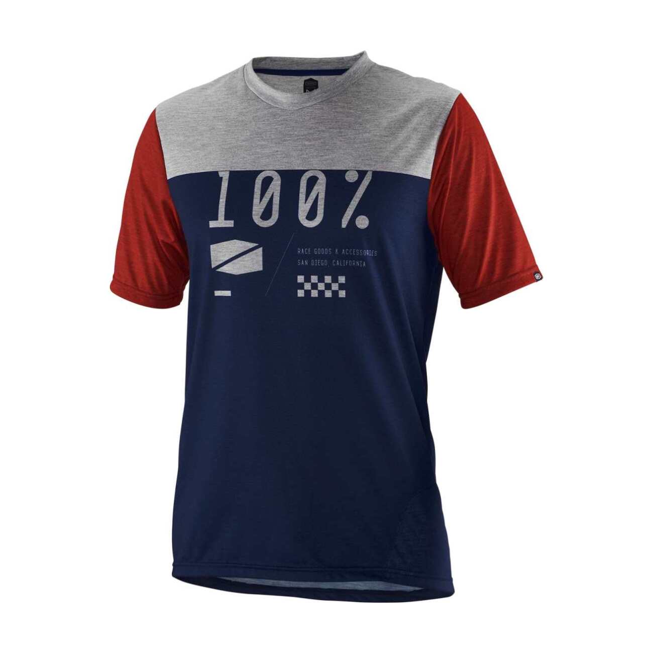 
                100% SPEEDLAB Cyklistický dres s krátkym rukávom - AIRMATIC - modrá/šedá/červená
            