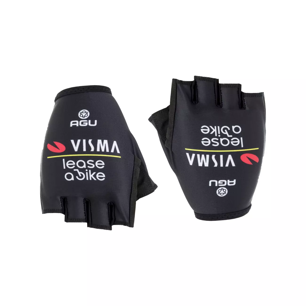 
                AGU Cyklistické rukavice krátkoprsté - REPLICA VISMA | LEASE A BIKE 2024 - čierna S
            