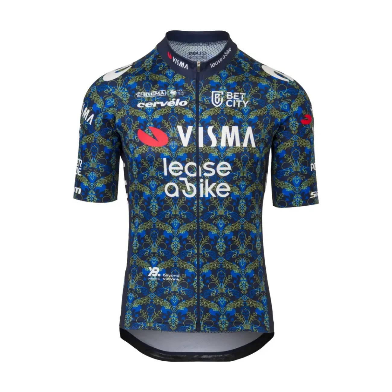 
                AGU Cyklistický dres s krátkym rukávom - TDF 2024 TEAM VISMA | LEASE A BIKE - modrá/žltá
            