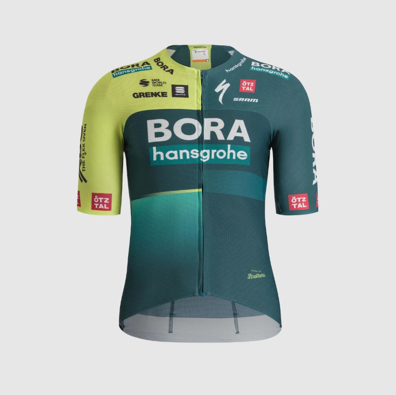 
                SPORTFUL Cyklistický dres s krátkym rukávom - BORA HANSGROHE 2024 - svetlo zelená/zelená
            